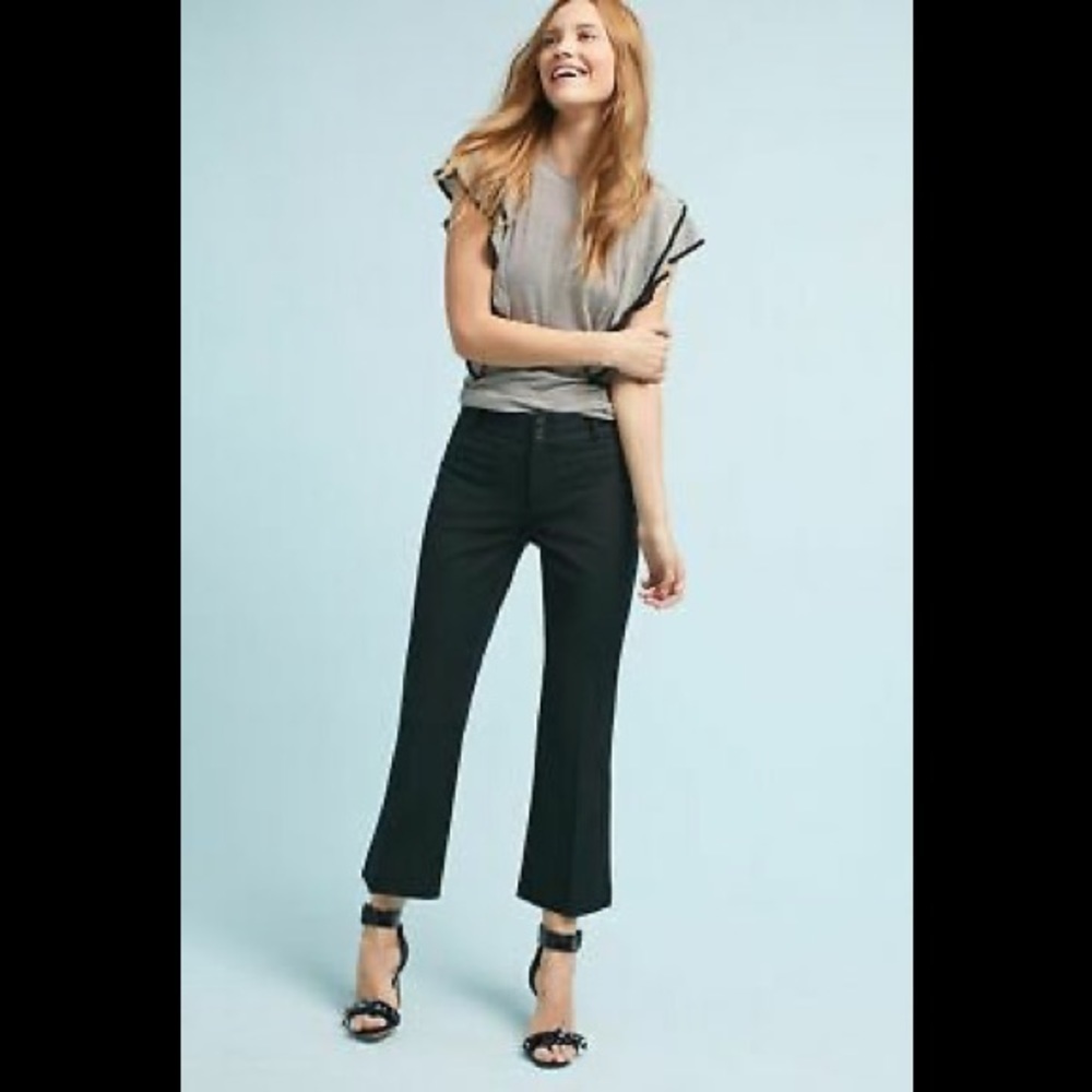 Anthropologie The Essential Flare Trouser Pant in Houndstooth